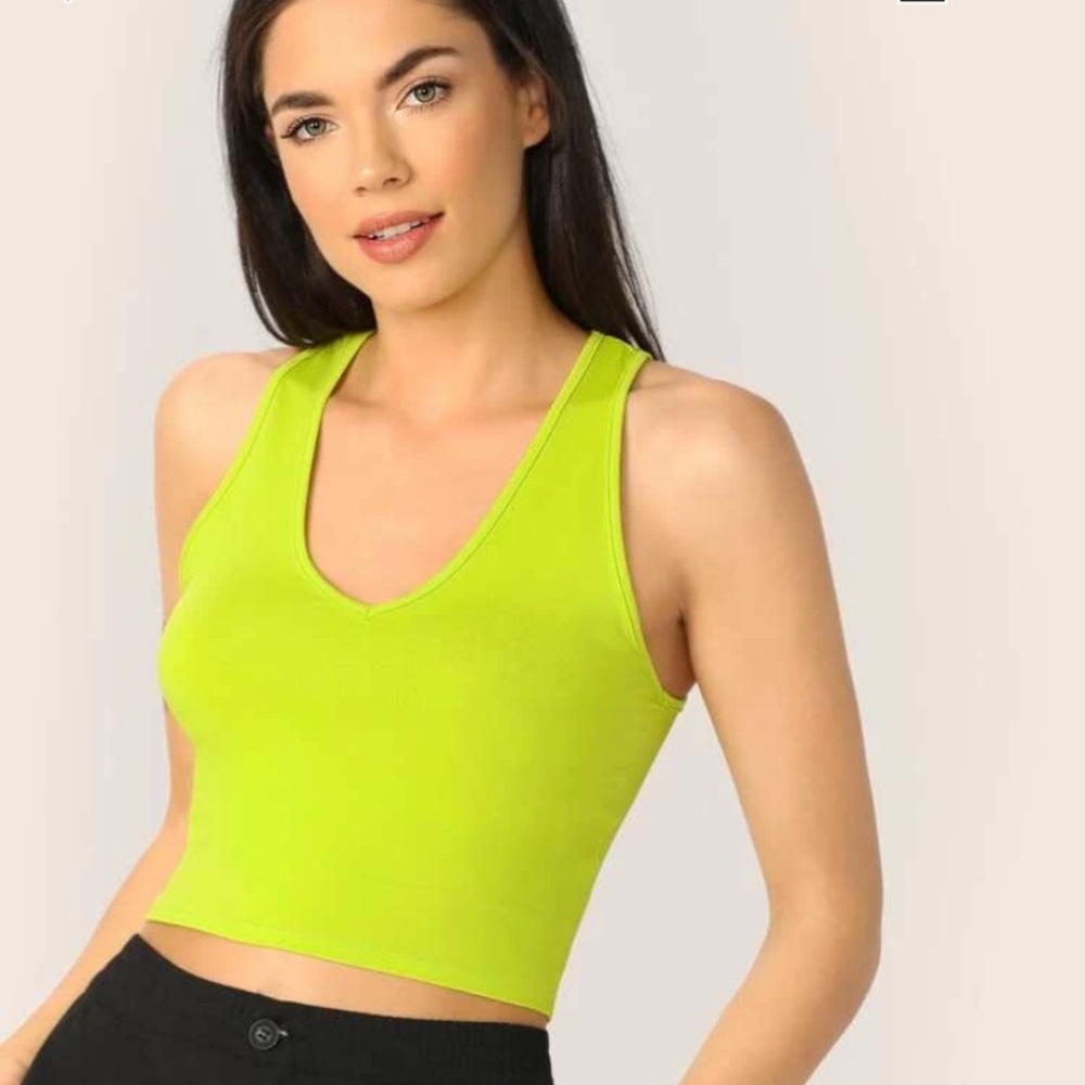 Neon Crop Tank Top